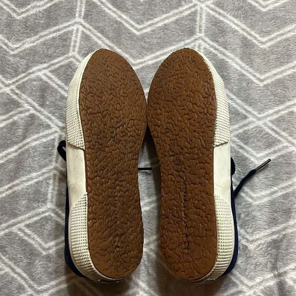 Superga Navy Blue and White Suede Cotu Sneaker Sz 6 / 36 - Picture 5 of 6